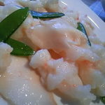 王朝 - あわびと伊勢海老の塩炒め