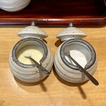 Tempura Hirai - レモン塩・沖縄の塩