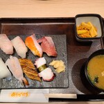 竹乃屋 - 寿司定食（１５２９円）