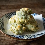 Cheese Fritters with the Fragrance of Green Laver