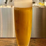 コムギラボ ピッツァ&手打ちパスタ - 生ビール♪
モザイクで加工しているのはピッツァを焼くオーブン、ちょっとピッツァの焼きカスの様な黒い物が散乱していたので、目隠ししてみましたd(^_^o)
