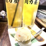大衆ホルモン肉力屋 - 緑茶と柚子シャーベット★★★