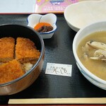 レストピア - タレカツ丼ご飯大盛り