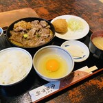 阿佐利 本店 - すき焼きランチセット・コロッケ