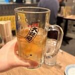 もつ焼き 大統領 支店 - 割り材入れる前の角、濃すぎる（W）