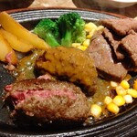 田町 銭場精肉店 - コンボハンバーグ&カットステーキ
