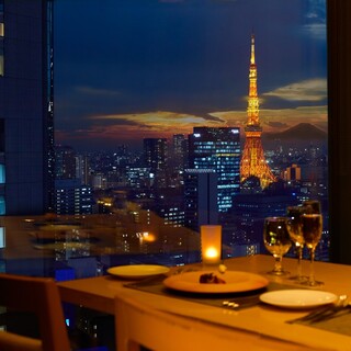 東京タワー方面・窓席（ディナー・イメージ）