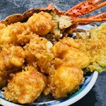 さかな屋食堂ウロコジュウ - 料理写真:伊勢海老天丼¥4,600⁉️ 美味しいけどちょっとコスパ悪いかな