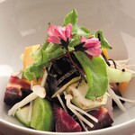 Japanese salad accented with salted kelp