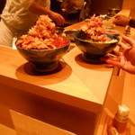 ２０１４/２　竹と特上が運ばれてきた。