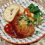 Offal-free Hamburg steak with Japanese-style grated shaved sauce