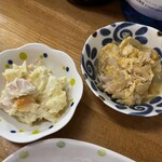 知床らうす亭 - 玉子サラダ　豚肉玉子とじ