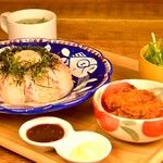 Fresh fish rice bowl with sesame sauce