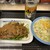 松屋 - 料理写真:ねぎたっぷり牛肉エスニック炒め＆サラダ＆生ジョッキ缶