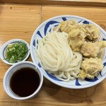 手打うどん はりや - かしわざるうどん