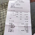 マダム・トキ - レシート