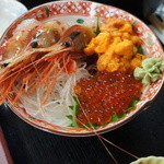 あとい食堂 - うにいくらエビ（３色）？丼