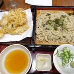 そば処 蕎旬 - 北陸天ざる蕎麦（1460円）