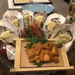 うにと牡蠣と日本酒と 遊成 - 