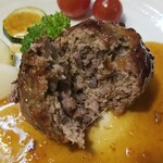 キッチン ブルー グローブ - 更にアップした断面