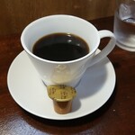 キッチン ブルー グローブ - ホットコーヒーのアップ