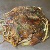 Panda Okonomiyaki - お好み焼き（肉・イカ・玉）にダブル※ちゃんぽん（うどん＋そば）￥810のイカはイカ天＋生イカにしたら＋￥50で￥860