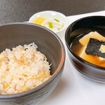 割烹せがわ - 混ぜご飯&汁物