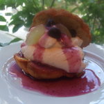 クルミドコーヒー - クルミドケーキクリームぶどう