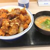 かつや - 料理写真:トンテキとチキンカツの合い盛り丼＆とん汁（小）　1034円