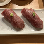 Raibu Yakiniku Tengu - 肉寿司 ※トロけるような食感でした