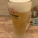 ヤキトリ まだらや - 生ビールキンキン