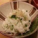 日本料理 蘭 - 高菜とじゃこのご飯