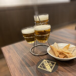 札幌キッチン - 本日の3種飲み比べ　おとおしのチップス