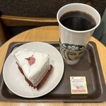 スターバックスコーヒー - ドリップコーヒーホットVenti＋さくらシフォンケーキ
