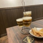 札幌キッチン - 本日の3種飲み比べ　おとおしのチップス