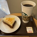 スターバックスコーヒー - ドリップコーヒーホットVenti＋オレンジのカスタードタルト