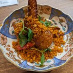 小菜中華-YUÁN- - 手羽先のチーズと海老の詰め物揚げ