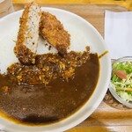 田中カレー - 黒豚メンチカツカレーのセット