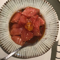 NK 蕎麦屋の二階 - 中トロ黄身醤油