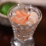 江戸前芝浜 - "蚶（きさ、あかゞひ）"＋"江珧柱（たひらぎ）"、醋和（すあへ）