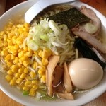 喜八 - 塩コーン玉子(800円)
      ＋中盛り(50円)