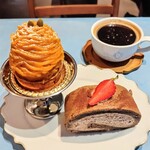 Petika sukemasacoffee - ■かぼちゃのモンブランタルト
                        ■ショコラロール
                        ■アメリカン