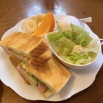 岸 - ハムトーストセット