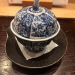 Kuzushi Nosuke - 舞阪産紋甲イカ 茶碗蒸し イカ墨餡