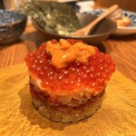 Abeno Sushi Ebisu - 極みユッケ雲丹いくらミルフィーユ