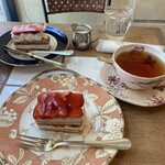 スーリィ・ラ・セーヌ - いちごショート＆スーリィ ル べべ＆紅茶