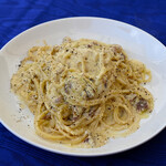 Rich and tasty carbonara with cheese flavor