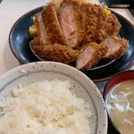 まるやま食堂 - 上ロースかつ＆ヒレかつ定食