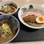 松戸富田製麺 - 特製つけ麺　炙り肉飯セット