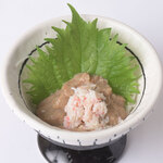 Crab meat crab miso snack